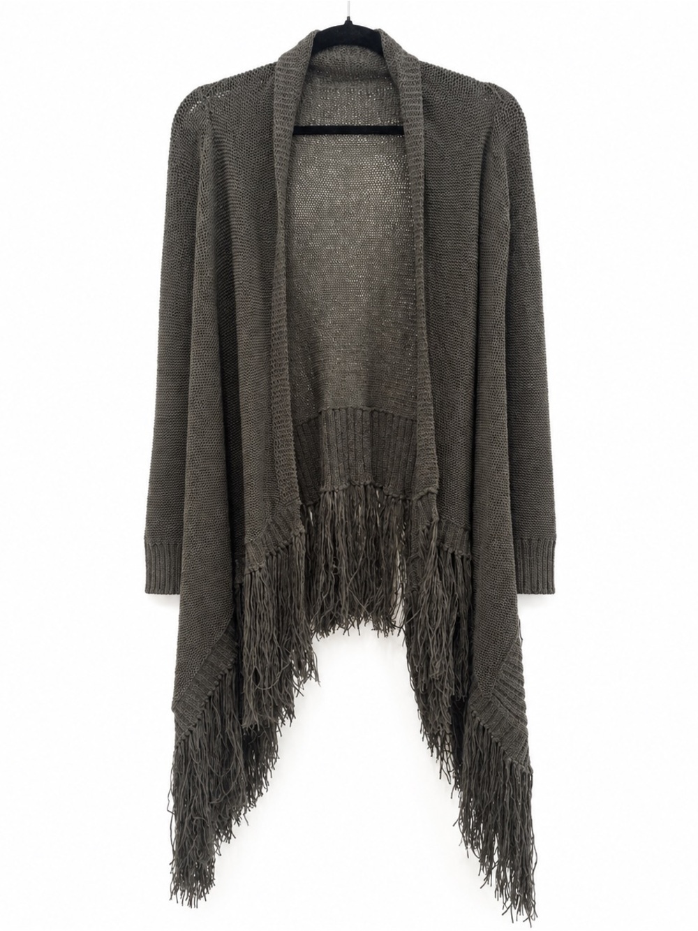 BCBGMAXAZRIA Fringe Waterfall Cardigan XXS XS